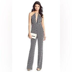 Diane Von Furstenberg Dvf Ireland Halter Jumpsuits Silk Size 0